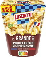 Mängden socker i Lustucru box serpentini poulet creme champignons 340g