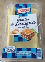 Mängden socker i Feuilles de lasagnes aux oeufs frais