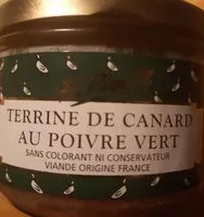 Mängden socker i Terrine de canard au poivre vert