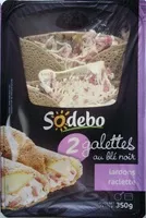 Mängden socker i 2 Galettes au Blé Noir, Lardons, Raclette