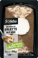 Mängden socker i 1 Galette Lardons Chèvre affiné