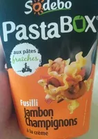 Mängden socker i PastaBOX Fusilli Jambon Champignons à la crème