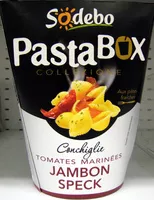 Mängden socker i PastaBox Collezione Tomates marinées Jambon Speck Sodebo