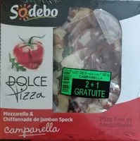 Mängden socker i Dolce pizza campanella (lot de 3)