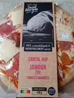 Mängden socker i Pizza Cantal AOP jambon cru tomates marinées