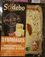 Mängden socker i La pizza style 3 fromages de caractère mozzarella emmental & bleu