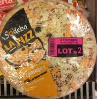 Mängden socker i La Pizz 4 fromages - lot de 2