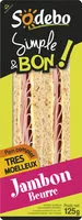 Mängden socker i Simple et bon complet jambon beurre