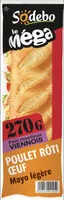 Mängden socker i Sandwich Le Méga - Baguette  - Poulet