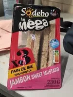 Mängden socker i Sodebo le Méga jambon sweet mustard