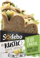 Mängden socker i Le Rustic - Oeuf Cantal Beurre léger et Fines herbes