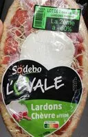 Mängden socker i L'ovale Lardons Chèvre affiné