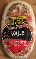 Mängden socker i L'Ovale - Pizza chorizo poivrons grillés