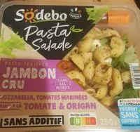 Mängden socker i Salade pâtes fraiches jambon cru