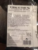 Mängden socker i Nem Crabe 75 g + Sauce Nuoc Mam