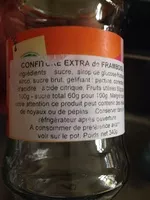 Mängden socker i Confiture de framboises