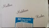 Mängden socker i 30 cakes rocher aux fruits