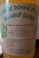 Mängden socker i Pur jus de pomme et coing du haut berry
