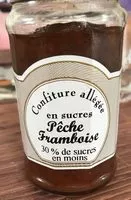 Mängden socker i Confiture allegee pêche framboise