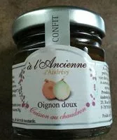 Mängden socker i Confit à l'ancienne Oignon Doux