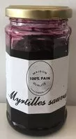 Mängden socker i Confiture myrtilles sauvages