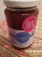Mängden socker i Confiture pêche framboise allégée