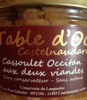 Mängden socker i Cassoulet occitan