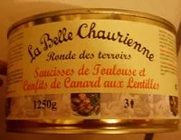 Mängden socker i Saucisses de Toulouse et confits de canard aux lentilles