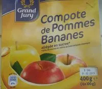 Mängden socker i 4X100G Compote Pommes / Bananes Grand Jury
