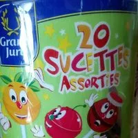 Mängden socker i Tubo 20 Sucettes Assorties Grand Jury