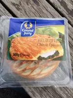 Mängden socker i 2 feuilletés chevre epinard