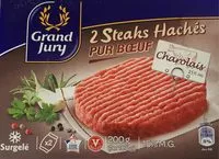 Mängden socker i 2 steaks hachés Charolais pur boeuf
