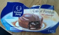 Mängden socker i 2X90G Coeur Fondant Chocolat Grand Jury
