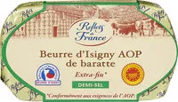 Mängden socker i Beurre d'Isigny AOP de baratte DEMI-SEL
