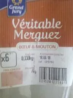 Mängden socker i Veritable merguez boeuf et mouton