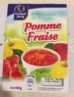 Mängden socker i Desserts de fruits Pomme Fraise