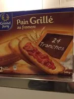 Mängden socker i Pain grillé au froment