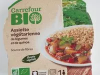 Mängden socker i Assiette végétarienne de légumes et de quinoa
