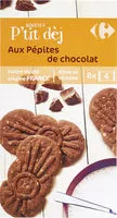 Mängden socker i Biscuits P'tit dèj Aux pépites de chocolat