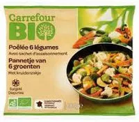 Mängden socker i Poêlée 6 légumes