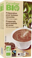 Mängden socker i Poudre cacaotée 32 % de cacao maigre
