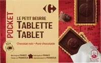 Mängden socker i POCKET LE PETIT BEURRE TABLETTE Chocolat noir