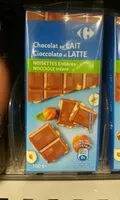 Mängden socker i Chocolat Au Lait Noisettes entières