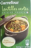 Mängden socker i Lentilles vertes ORIGINE FRANCE