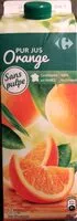 Mängden socker i 100% pur jus jus d'orange sans pulpe