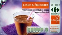 Mängden socker i Milk-Shake substitut de repas, saveur chocolat (x 3)