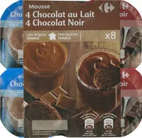 Mängden socker i Mousses Chocolat au Lait & Chocolat Noir