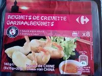 Mängden socker i Beignets de crevette