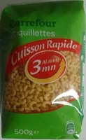 Mängden socker i Coquillettes Cuisson rapide