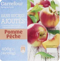 Mängden socker i Pomme Pêche Sans sucres ajoutés